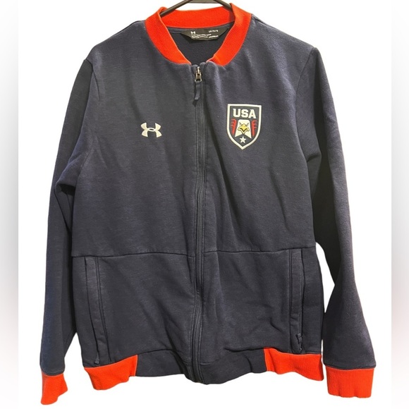 Under Armour USA Men’s Soccer Cold Gear Sweatshirt - Picture 2 of 7